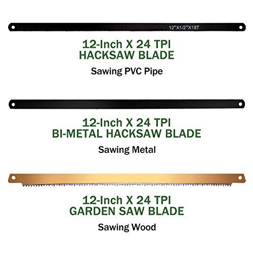 METAKOO Hacksaw, Handsaw with Mini Hacksaw and Hacksaw blades, Mul...