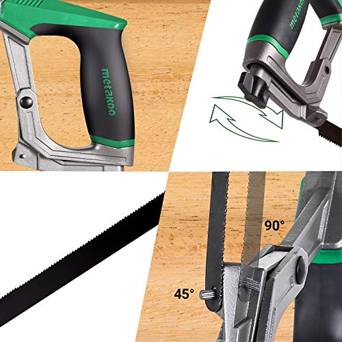 METAKOO Hacksaw, Handsaw with Mini Hacksaw and Hacksaw blades, Mul...