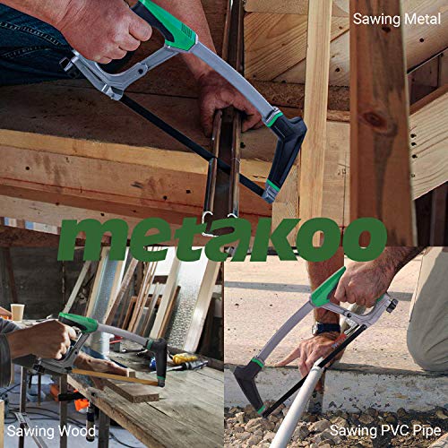 METAKOO Hacksaw, Handsaw with Mini Hacksaw and Hacksaw blades, Mul...