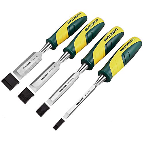 METAKOO Wood Chisel Set, 4pcs - 1/4,1/2,3/4,1 Wood Chisel for ...