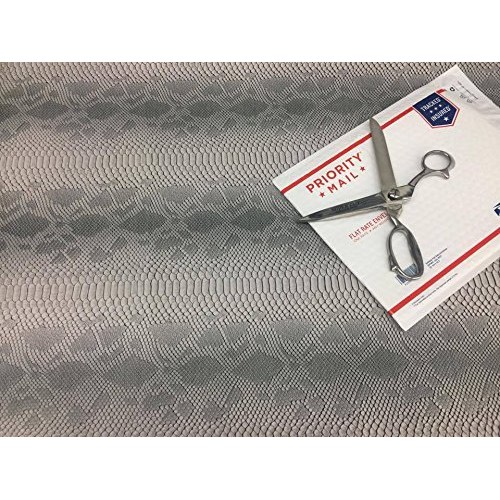 Vinyl Fabric Silver / gray Faux Viper Snake Skin Vinyl-faux Leathe...