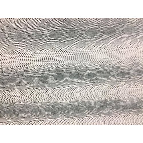 Vinyl Fabric Silver / gray Faux Viper Snake Skin Vinyl-faux Leathe...