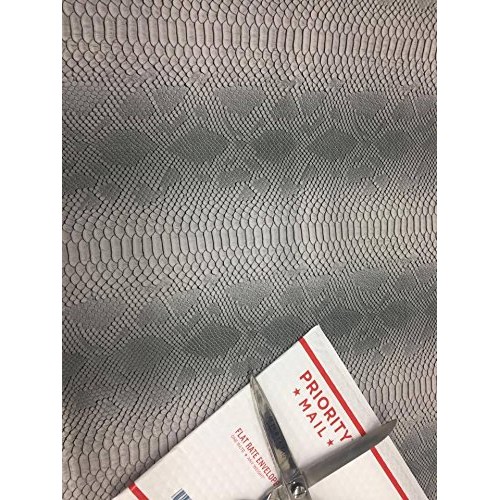 Vinyl Fabric Silver / gray Faux Viper Snake Skin Vinyl-faux Leathe...