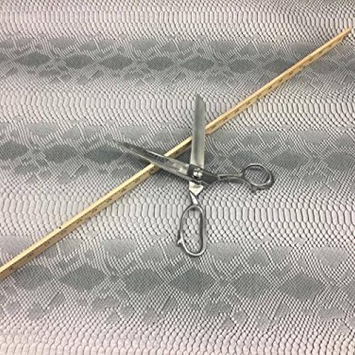 Vinyl Fabric Silver / gray Faux Viper Snake Skin Vinyl-faux Leathe...