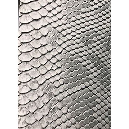 Vinyl Fabric Silver / gray Faux Viper Snake Skin Vinyl-faux Leathe...