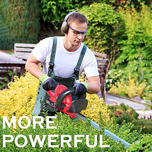 Meterk Cordless Hedge Trimmer, 20V Bush Trimmer 20-Inch Dual-Actio...