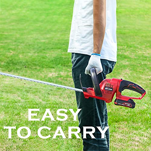 Meterk Cordless Hedge Trimmer, 20V Bush Trimmer 20-Inch Dual-Actio...