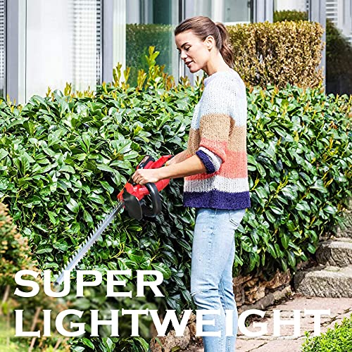 Meterk Cordless Hedge Trimmer, 20V Bush Trimmer 20-Inch Dual-Actio...