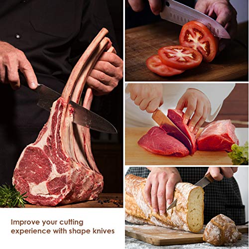 Sharpening Stone Set, Meterk Whetstone 4 Side Grit 400/1000 3000/8...