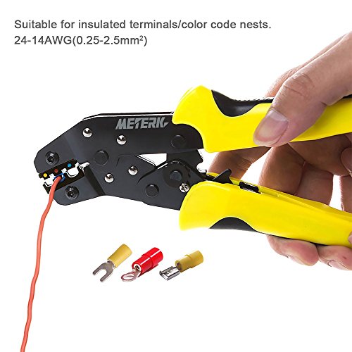 Wire Stripper and Crimping Tool Meterk 0.14-6mm² Adjustable Crimpi...