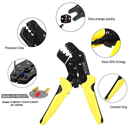 Wire Stripper and Crimping Tool Meterk 0.14-6mm² Adjustable Crimpi...