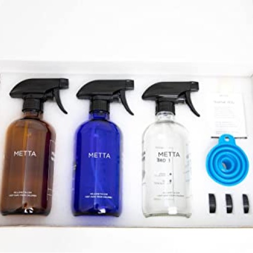 Premium Empty glass Spray Bottles for cleaning solutions with 09 C...