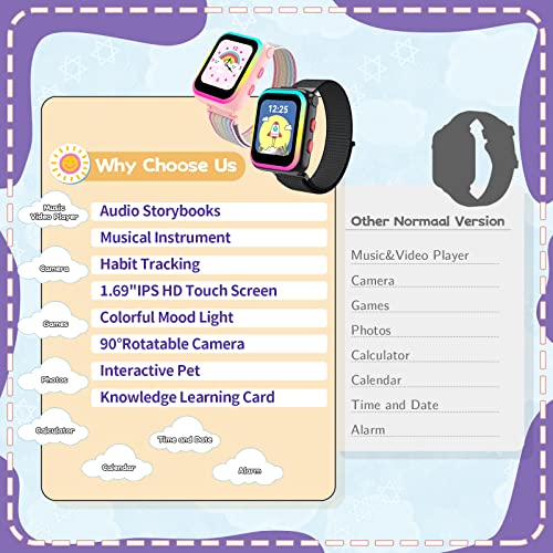 Smart Watch for Kids,Audio Story,Interactive Pet,Habit Tracking,Le...