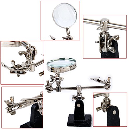 Helping Hand with Magnifier Helping Tool Kit for Watch Repair Jewe...