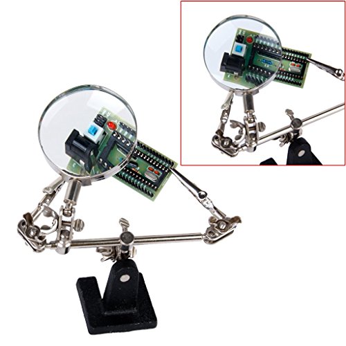 Helping Hand with Magnifier Helping Tool Kit for Watch Repair Jewe...