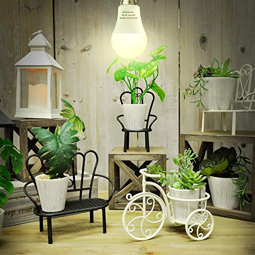mfxmf 4 Pack LED Grow Light Bulb A19 Bulb, Full Spectrum Plant Lig...
