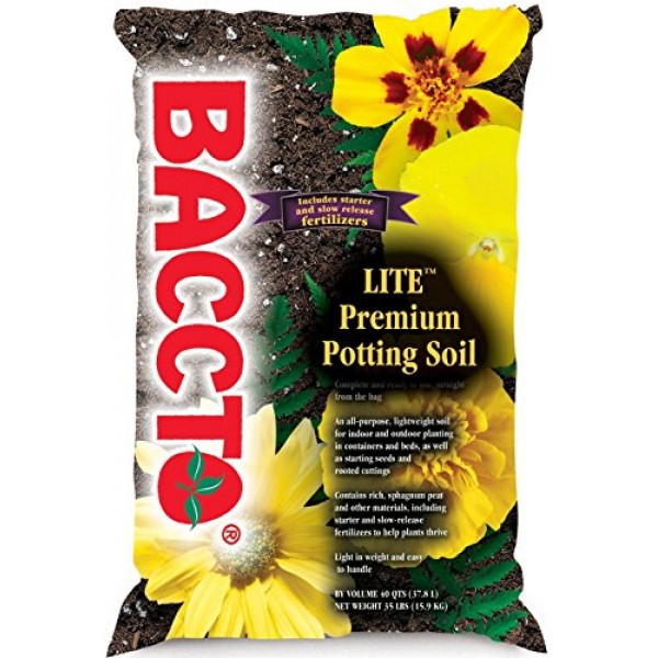 Michigan Peat 1420 Baccto Lite Premium Potting Soil, 20-Quart