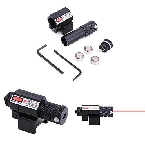 Micnaron Tactical Red Laser Beam Dot Sight Scope for Rifle Pis...