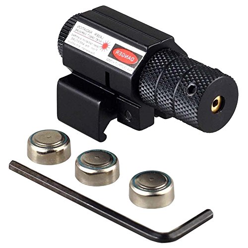 Micnaron Tactical Red Laser Beam Dot Sight Scope for Rifle Pis...