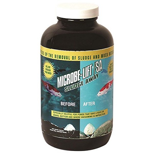 Microbe Lift 32-Ounce Pond Microbe-Lift Sludge Away MLXSAQ, Brown/A