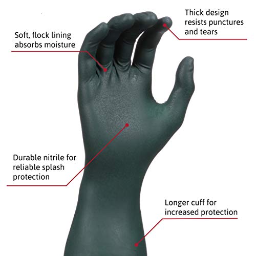 Microflex Dura Flock Flock-Lined Gloves,Large