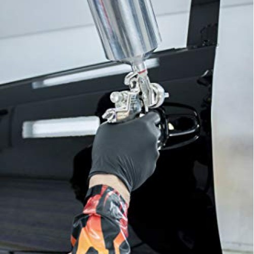 Microflex MK-296 Black Disposable Nitrile Gloves, Latex-Free, Powd...