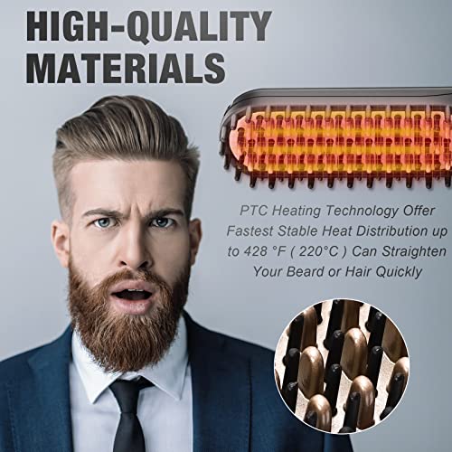 Beard Straightener Kit, Beard Growth Grooming Kit, Beard Straighte...