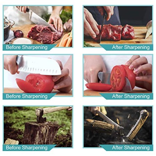 Sharpening Stone Whetstone Set 2 Side Grit 400/1000 Kitchen Knife ...