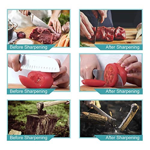 Sharpening Stone Whetstone Set 2 Side Grit 400/1000 Kitchen Knife ...