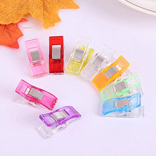 MiDube Colorful Craft Sewing Clips Assorted Quilt Binding Plastic ...