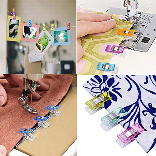 MiDube Colorful Craft Sewing Clips Assorted Quilt Binding Plastic ...