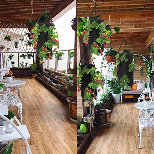 Migaven 2pcs Garden Planting Bag Multi-Mouth Hanging Strawberry He...