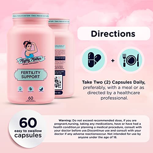 Mighty Mother Fertility Supplement for Women, Inositol Capsules wi...