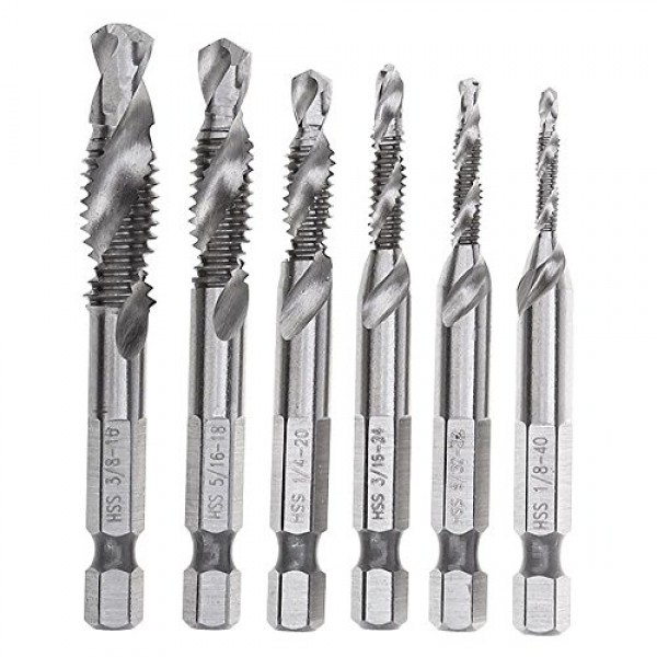 Migiwata HSS 4341 Imperial 2-in-1 Combination Drill and Tap Bit Se...