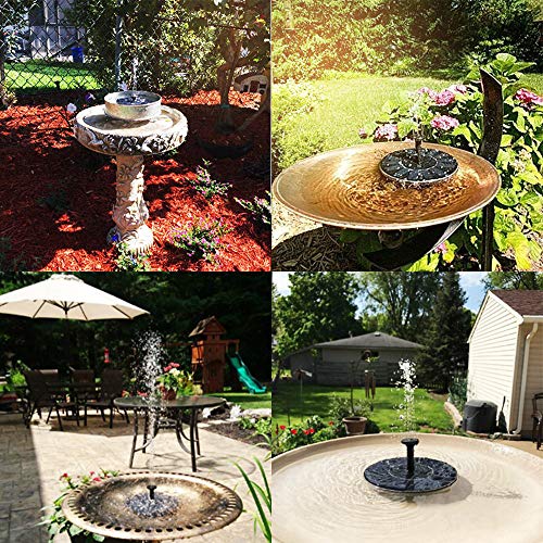 MIGVELA Solar Fountain Water Pump for Bird Bath, Upgraded Mini Sol...