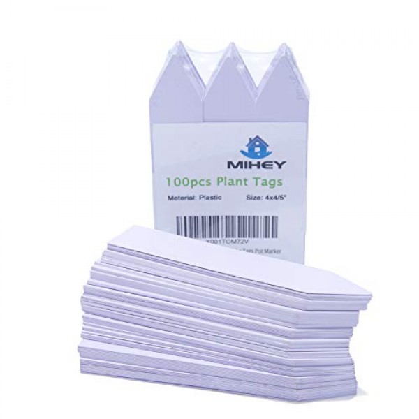 100 Pcs 4 Inch Plastic Nursery Garden Stake Tags Plant Seed Garden...