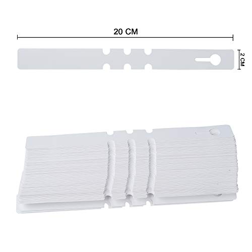200 Pcs White Plastic Plant Tags with a Marker Pen, Wrap Around Ha...