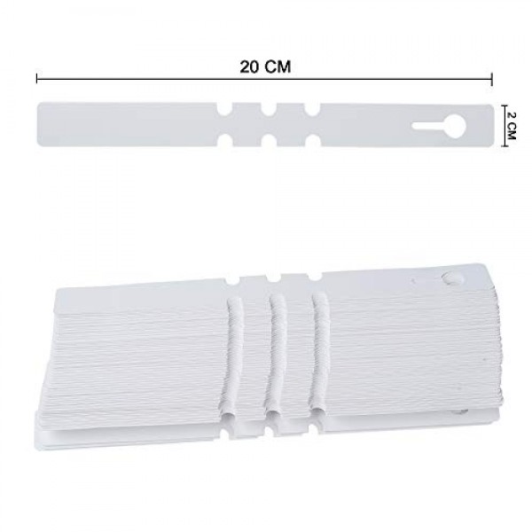 200 Pcs White Plastic Plant Tags with a Marker Pen, Wrap Around Ha...