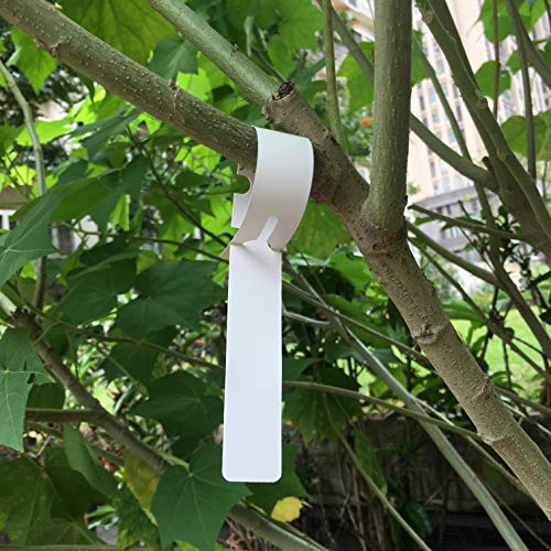 200 Pcs White Plastic Plant Tags with a Marker Pen, Wrap Around Ha...