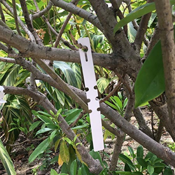 200 Pcs White Plastic Plant Tags with a Marker Pen, Wrap Around Ha...