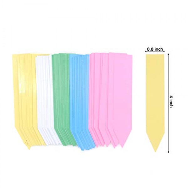 5 Colors 4 Inch Plastic Nursery Garden Stake Tags Plant Seed Garde...