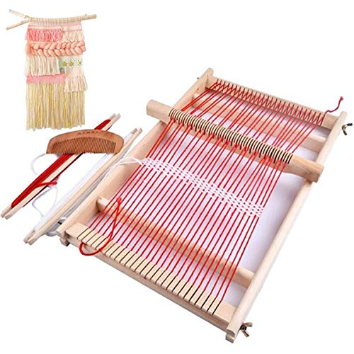 MIKIMIQI Wooden Multi-Craft Weaving Loom Large Frame 9.85 x 15.75 ...