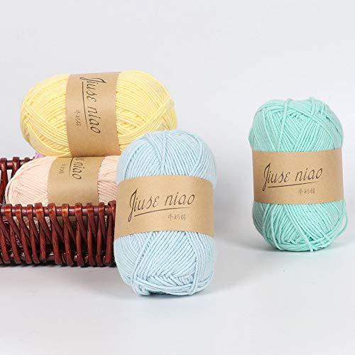 50g Chunky Baby Milk Cotton Crochet Yarns for Knitting Crochet Cra...