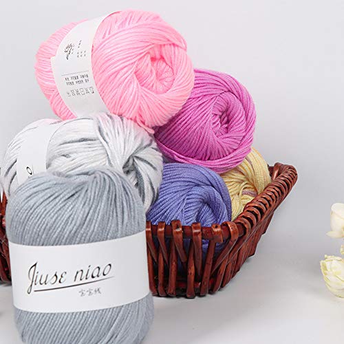 50g Chunky Milk Cotton Line Balls, DIY Shawl Scarf Crochet Thread ...