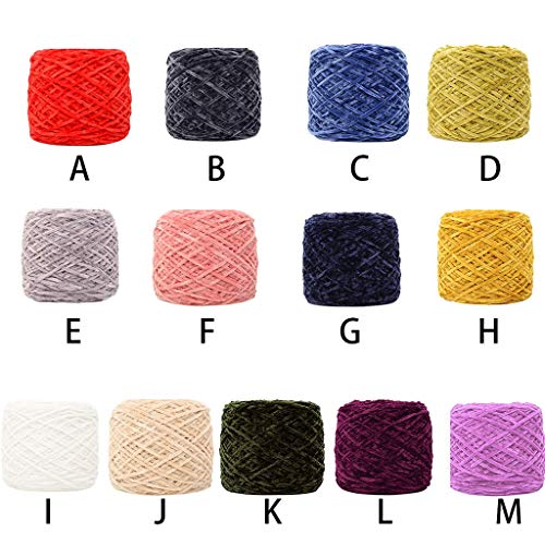 Gold Velvet Yarn Roving Scarf Knit Wool Yarn Thickness Warm Hat Ho...