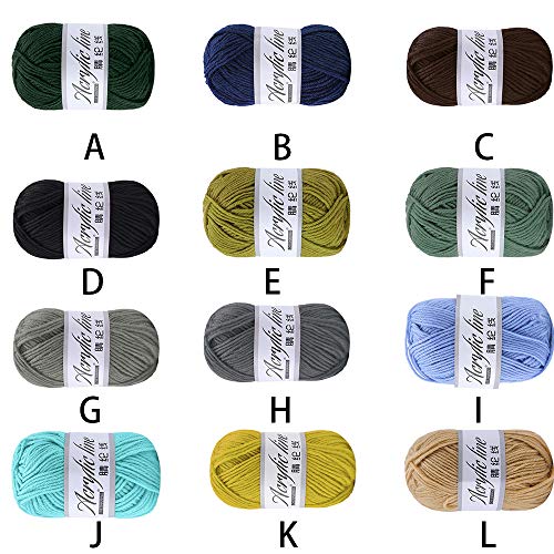 Lightweight Soft Chunky Acrylic Line, Hand Knitting Wool Crochet K...