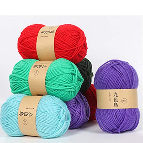 Soft Acrylic Line Yarn, Cotton Crochet Knitting Yarn DIY Medium Th...