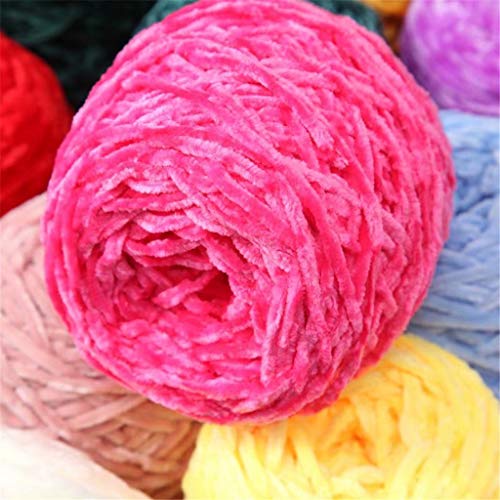 Soft Gold Velvet Knitting Wool Line Yarn, DIY Shawl Scarf Crochet ...