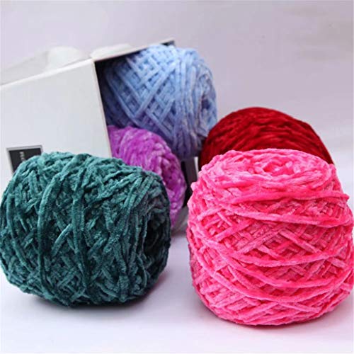 Soft Gold Velvet Knitting Wool Line Yarn, DIY Shawl Scarf Crochet ...