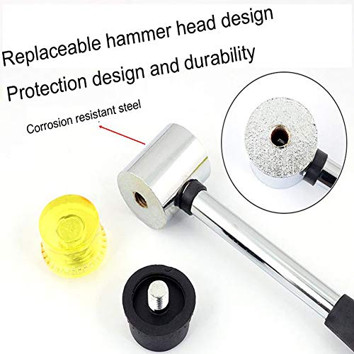 MIKMAYTOO Soft Mallet with 2 Head Tip, Double-Faced Rubber Soft He...